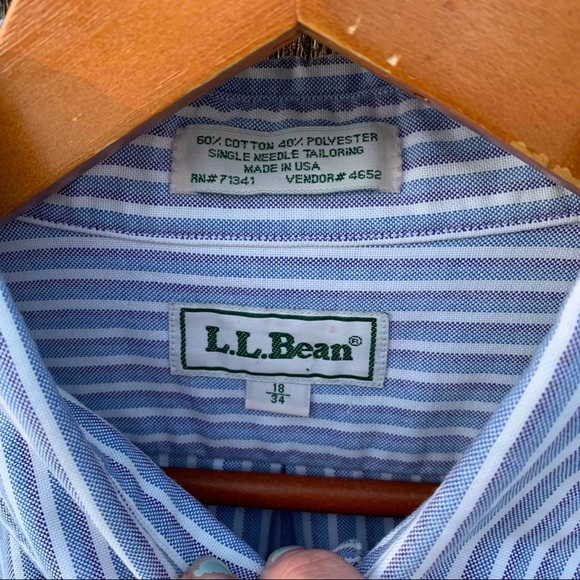 L.L. Bean dress shirt size 18 GUC - Picture 4 of 5